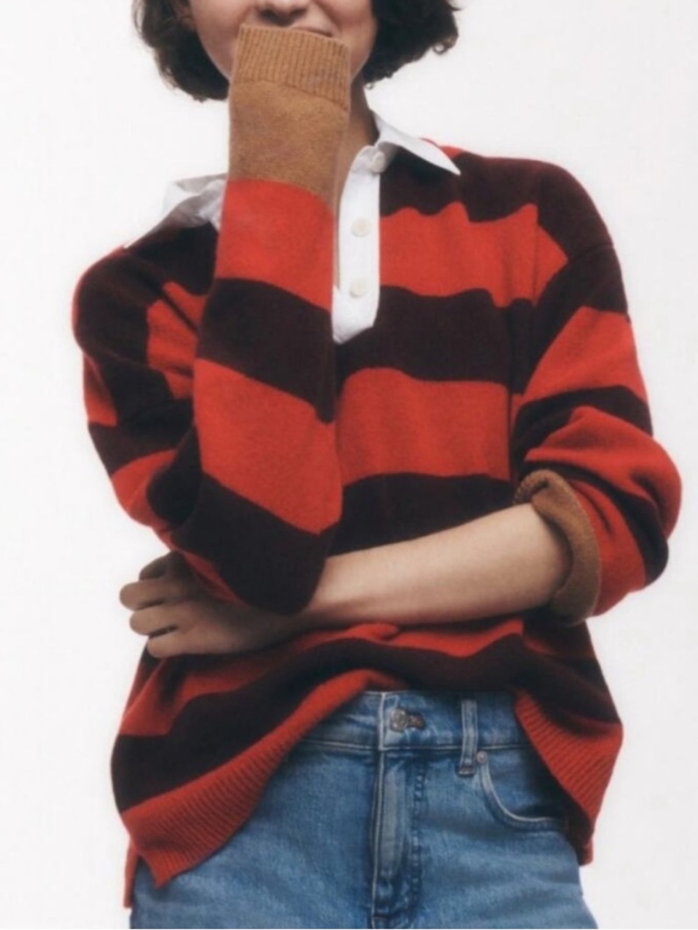Madewell Recycled Cashmere Polo Sweater